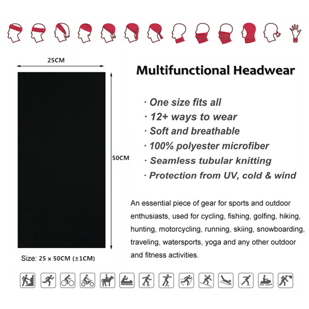 Nahtlose einfarbige Bandanas f – Neck Gaiter Face Cover Bewertung und Preis